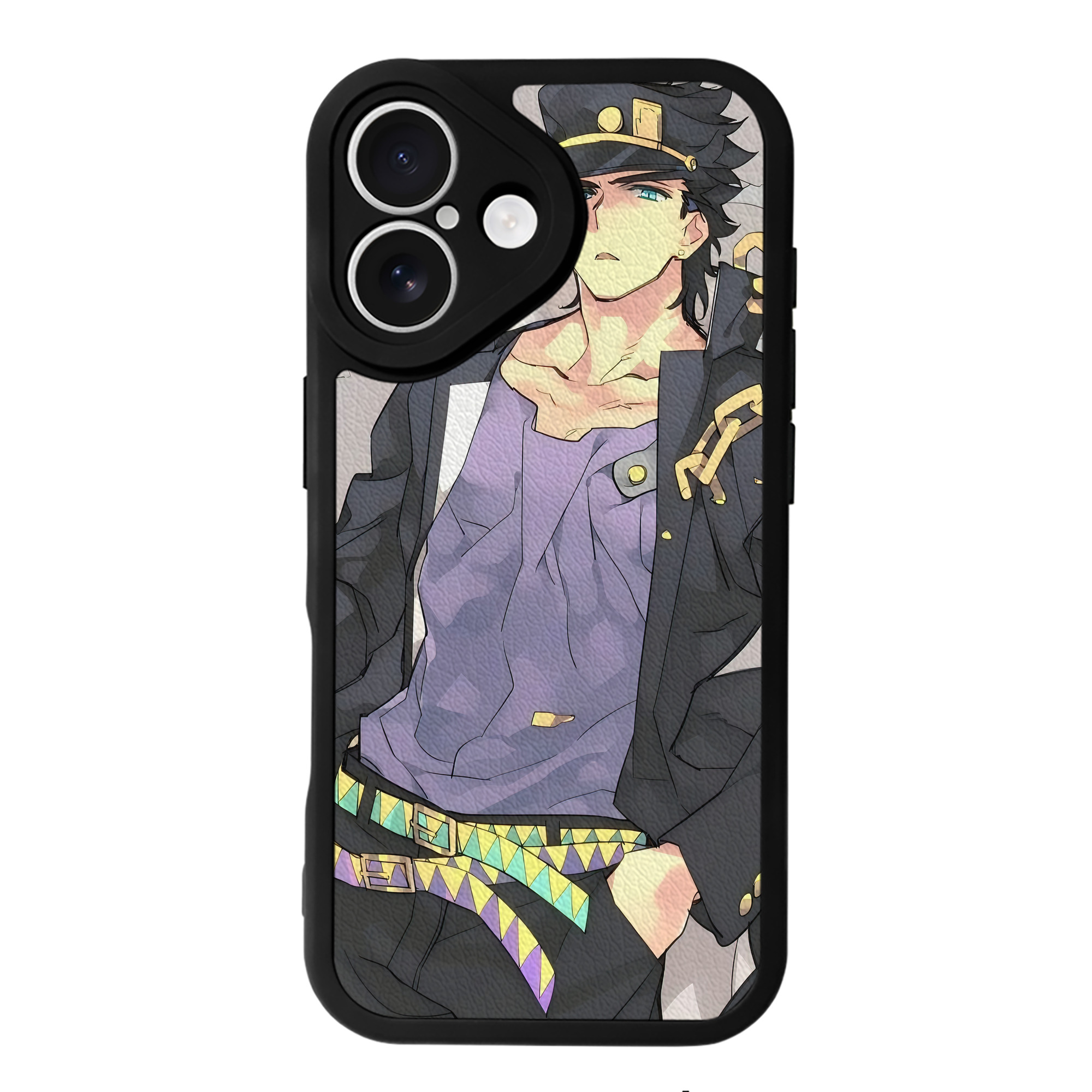 （画像用） ジョジョの奇妙な冒険 JoJo's Bizarre Adventure 【iPhone 16シリーズ対応】シリコンスマホケース（レザー調） 材質：シリコン